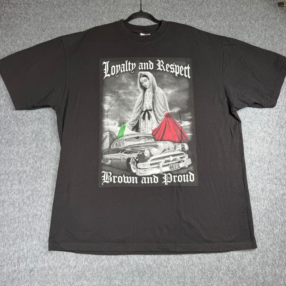 Shaka‎ Wear T-Shirt Mens 3XL Black Loyalty and Respect Brown and Proud Lowrider